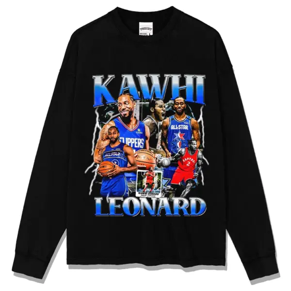 Kawhi Leonard Sweatshirt NBA 2024 – Blue Chrome Letters
