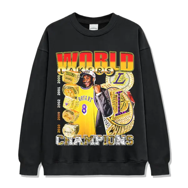 Kobe Bryant Sweatshirt NBA – World Champions Rings Print