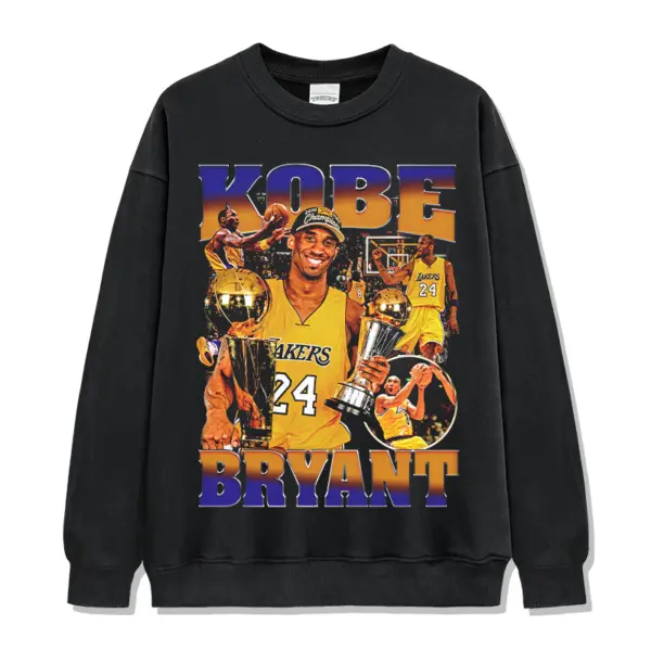 Kobe Bryant Sweatshirt NBA – Blue-Gold Letters, Trophies