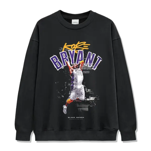 Kobe Bryant Sweatshirt NBA – Arched Letters, Dunk Photo