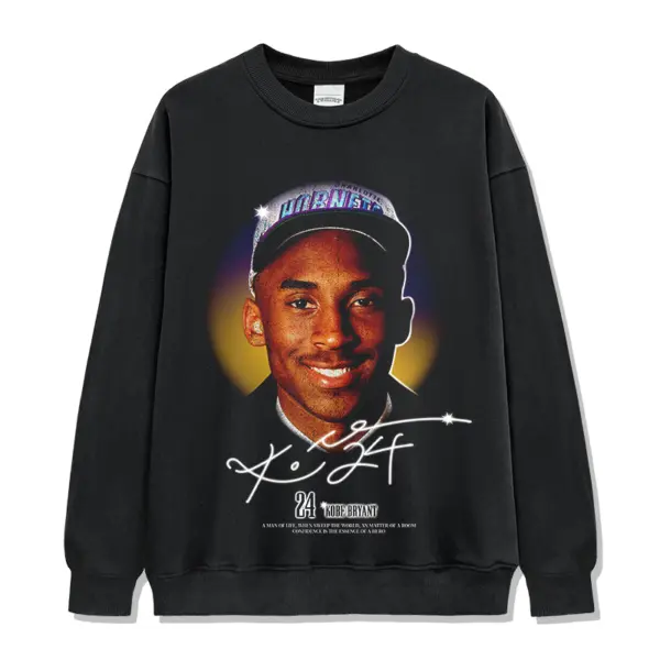 Kobe Bryant Sweatshirt NBA – Portrait with Signature