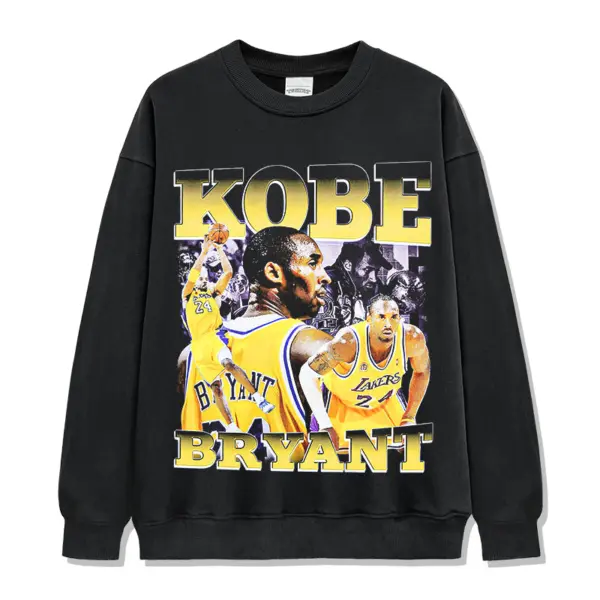 Kobe Bryant Sweatshirt NBA – Yellow Block Letter Collage