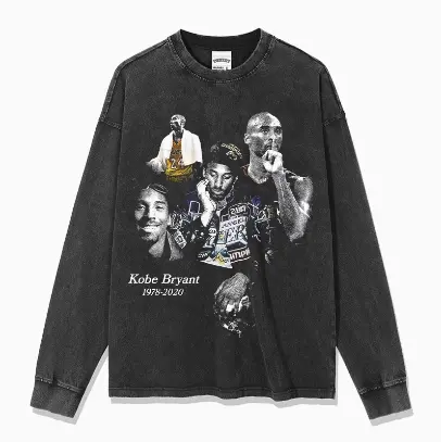 Kobe Bryant Sweatshirt NBA 2024 – Black and White Photo Collage