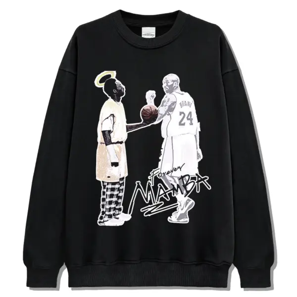 Kobe Bryant Sweatshirt NBA 2024 – Halo Figure, Mamba Script