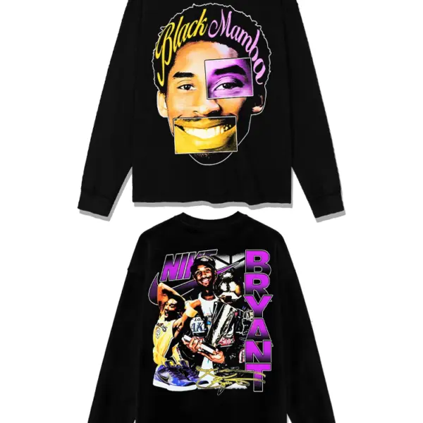 Kobe Bryant Sweatshirt NBA 2024 – Black Mamba Script, Purple Bryant