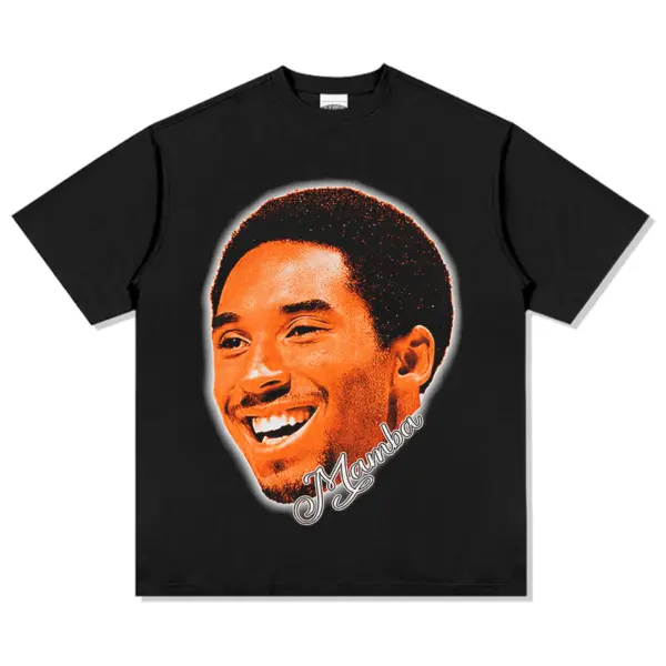 Kobe Bryant Tee NBA – Orange Face, Mamba Script