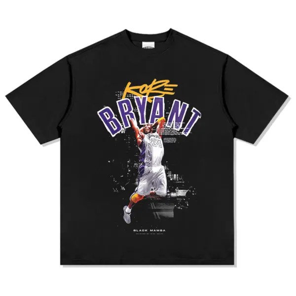 Kobe Bryant Tee NBA – Arched Letters, Dunk Photo
