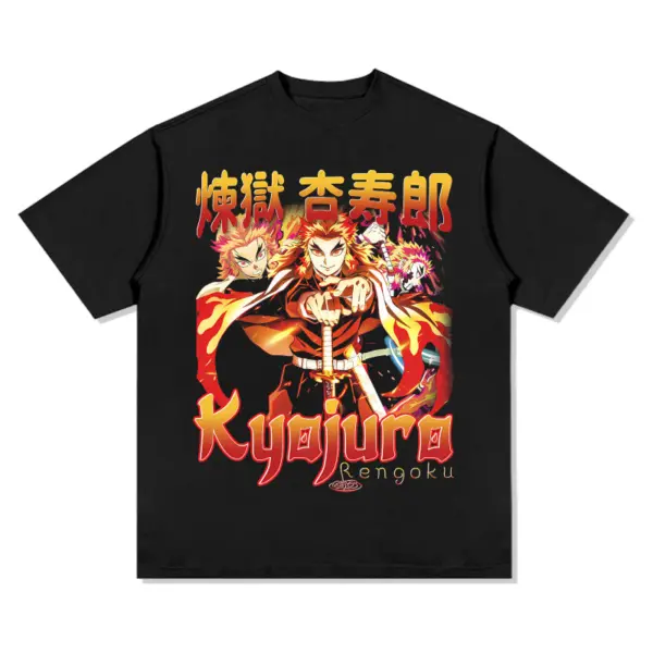 Kyojuro Rengoku Demon Slayer Tee – Orange Script Name