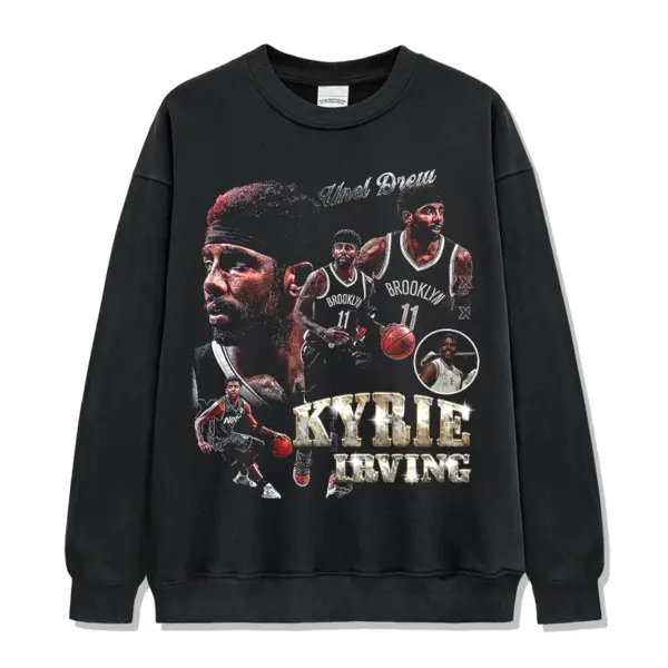 Kyrie Irving Sweatshirt NBA – Gold Letters Brooklyn 11 Collage