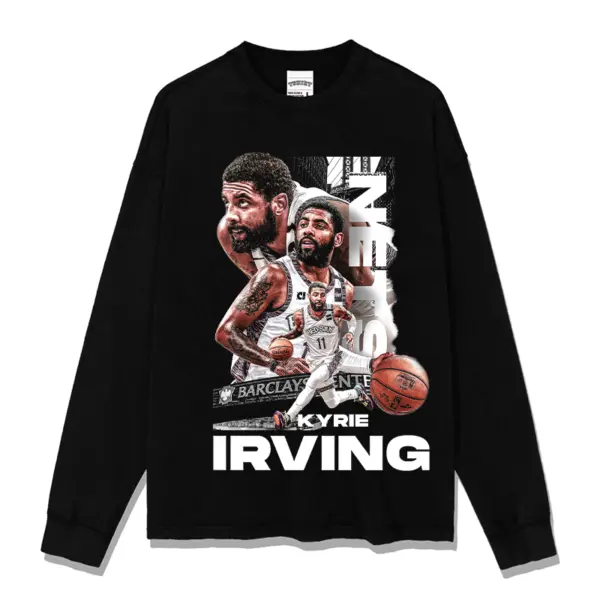 Kyrie Irving Sweatshirt NBA – Grey Collage White Letters