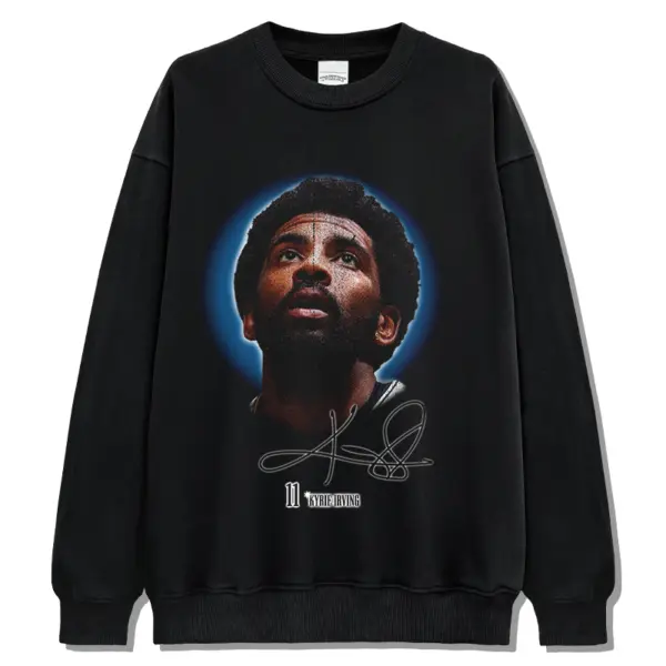 Kyrie Irving Sweatshirt NBA – Blue Halo Portrait Signature
