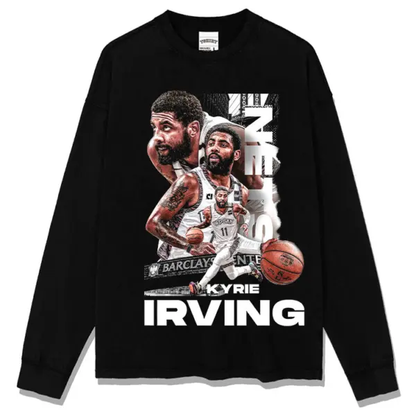 Kyrie Irving Sweatshirt NBA 2024 – Grey Collage White Letters