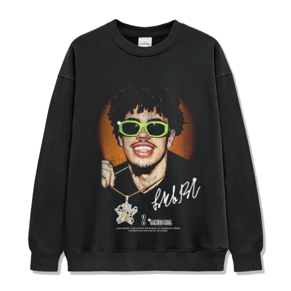 LaMelo Ball Sweatshirt NBA – Green Shades Portrait