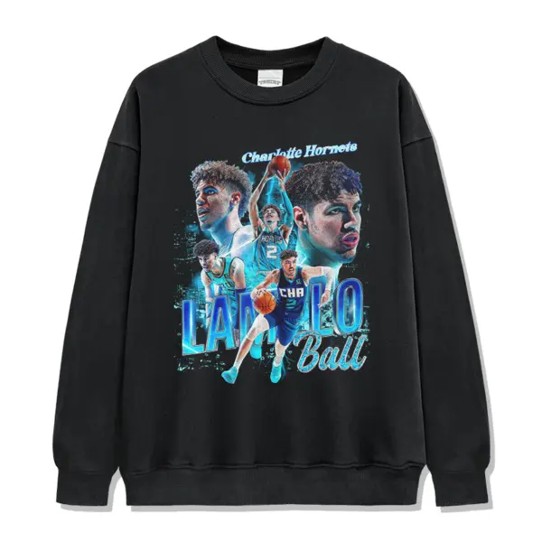 LaMelo Ball Sweatshirt NBA – Teal Block Letters