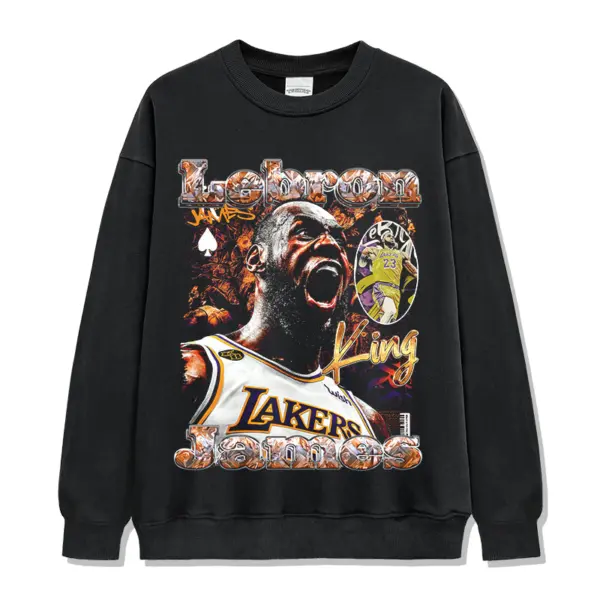 LeBron James Sweatshirt NBA – Lakers Jersey King Script