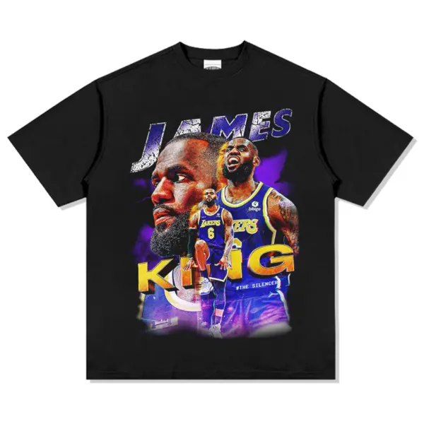 LeBron James Tee NBA – Gold King Purple Glow