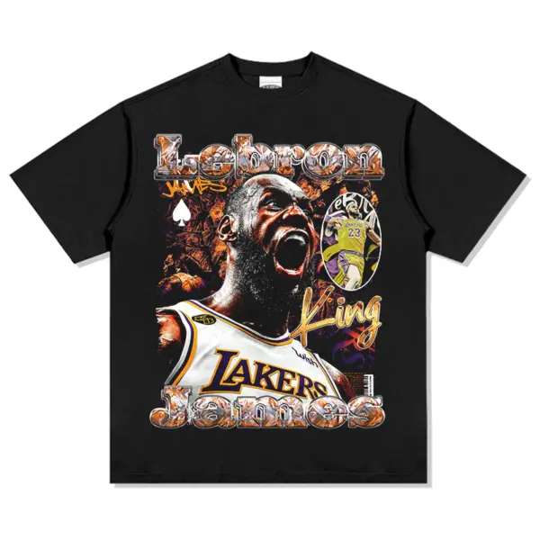 LeBron James Tee NBA – Lakers Jersey King Script