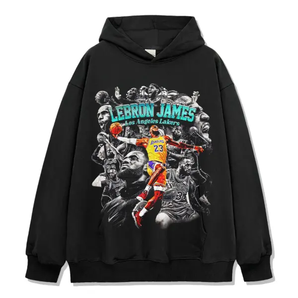 LeBron James Hoodie NBA – Teal Name Dunk Photo
