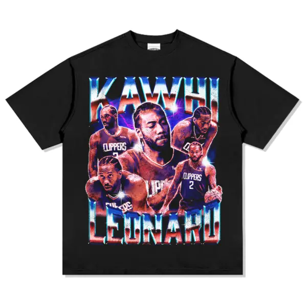 Kawhi Leonard Tee NBA 2024 – Chrome Letters Red Glow