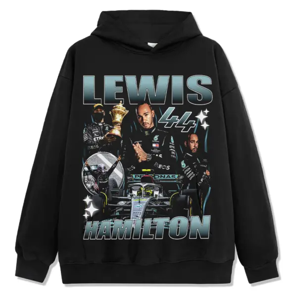 Lewis Hamilton Hoodie – Chrome Letters Trophy Collage