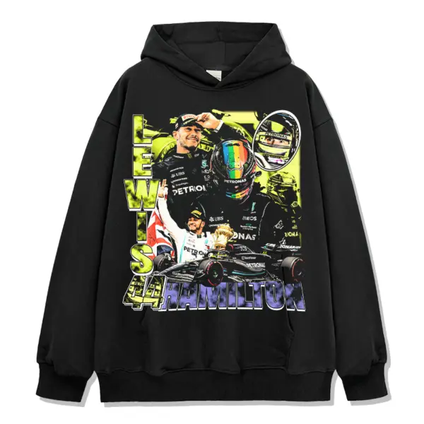 Lewis Hamilton Hoodie – Neon Green Collage