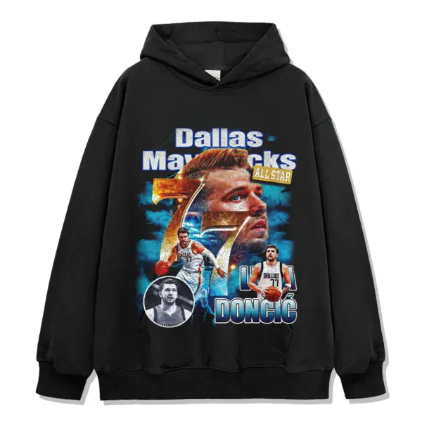 Luka Doncic Hoodie NBA – Dallas All Star 77 Collage