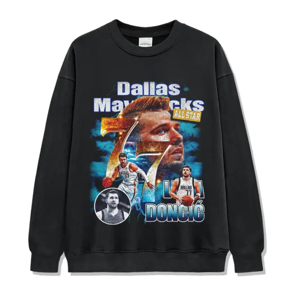Luka Doncic Sweatshirt NBA – Dallas All Star 77 Collage