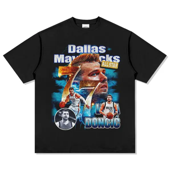 Luka Doncic Tee NBA – Dallas All Star 77 Collage