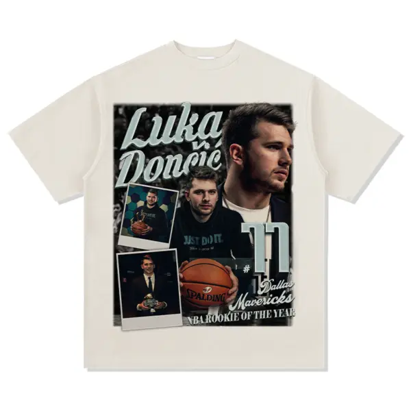 Luka Dončić Tee NBA 2024 – Grey Photo Panel