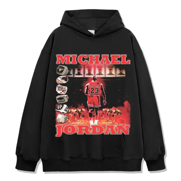 M Jordan Hoodie NBA – Rings and Trophies