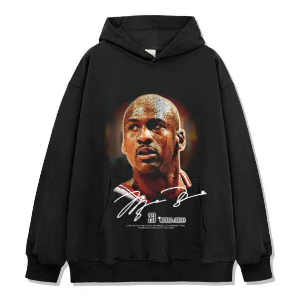 M Jordan Hoodie NBA – Portrait and Signature