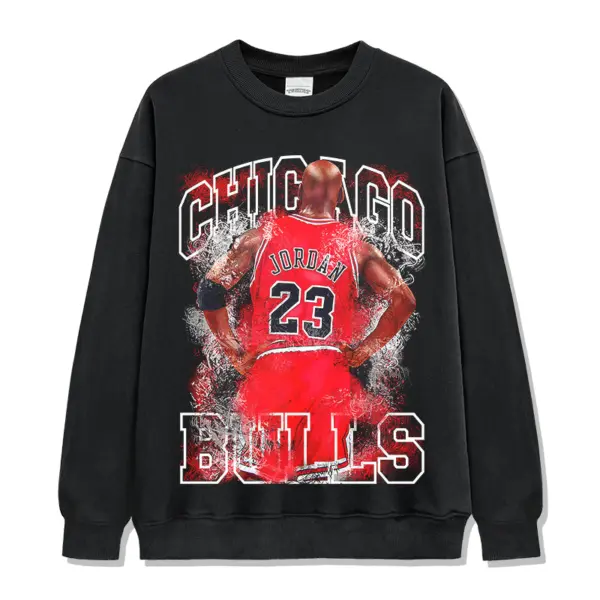 M Jordan Sweatshirt NBA – Chicago Bulls Gothic Letters