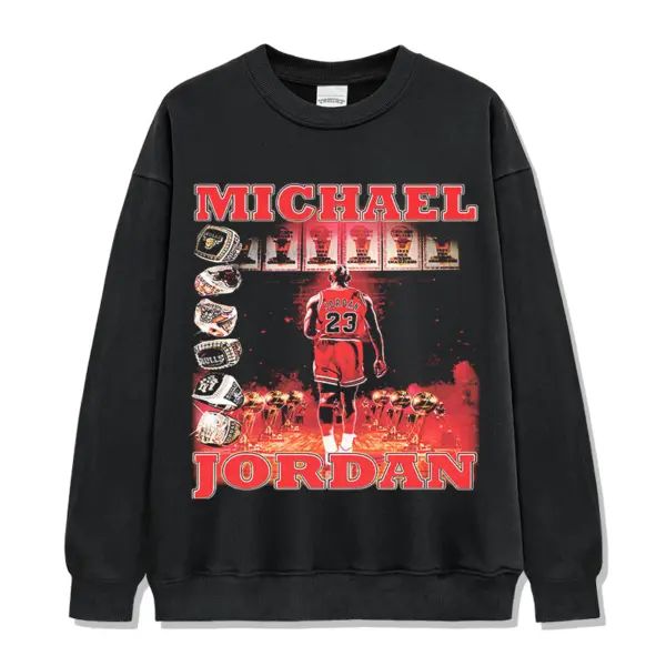 M Jordan Sweatshirt NBA – Rings and Trophies