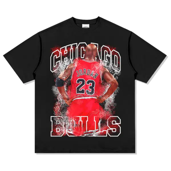 M Jordan Tee NBA – Red 23 Jersey Rear View