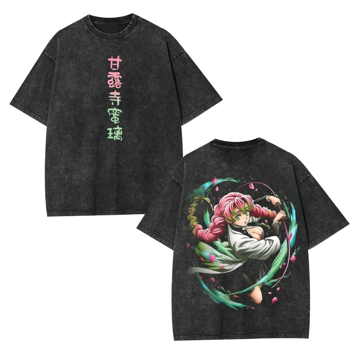 Mitsuri Kanroji Demon Slayer Vintage Heavyweight Graphic T-Shirt — product image 2