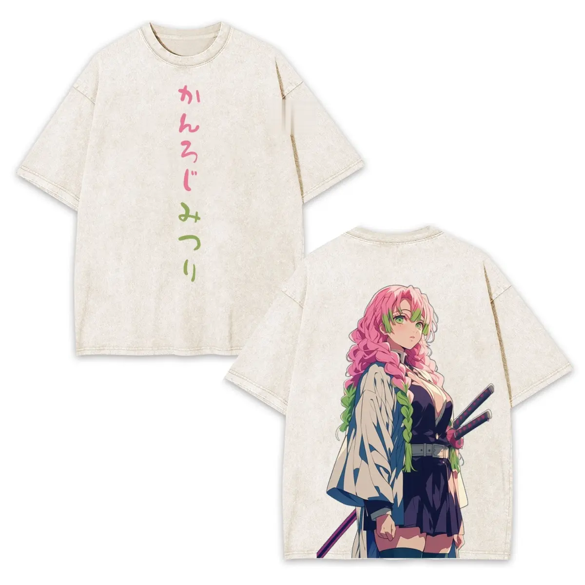Mitsuri Kanroji Demon Slayer Vintage Heavyweight Graphic T-Shirt — product image 3