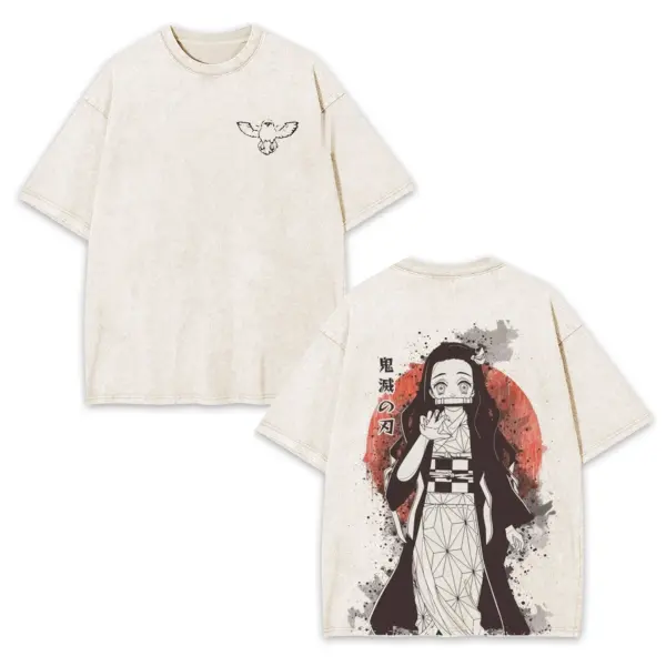 Nezuko Kamado Demon Slayer Anime Washed Graphic Tee