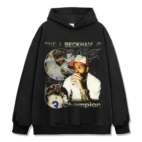 Odell Beckham Jr Hoodie – Champion Text Trophy Collage