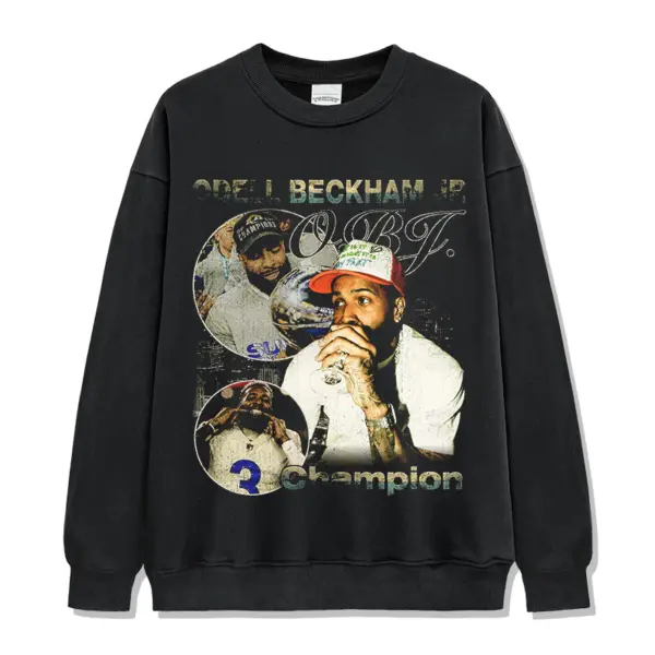 Odell Beckham Jr Sweatshirt – Champion Text Trophy Collage