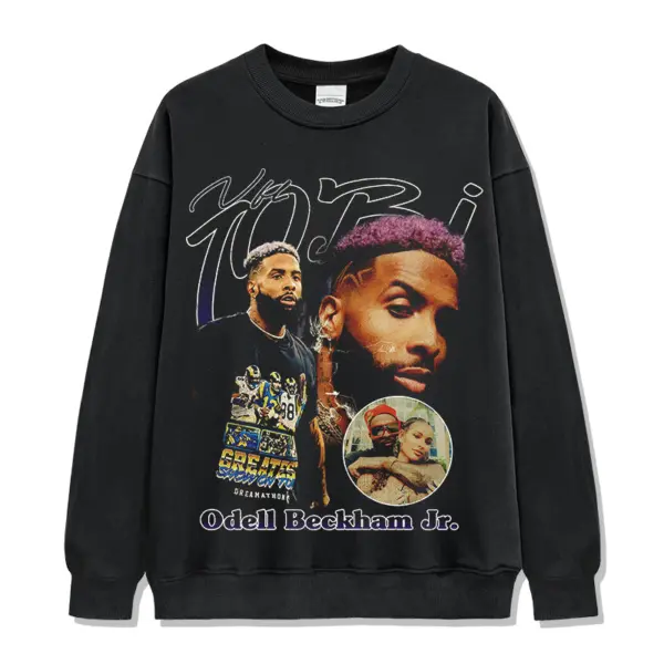 Odell Beckham Jr Sweatshirt – Purple Hair Portrait Collage