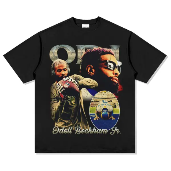 Odell Beckham Jr Tee – Stone OBJ Letters Sunglasses
