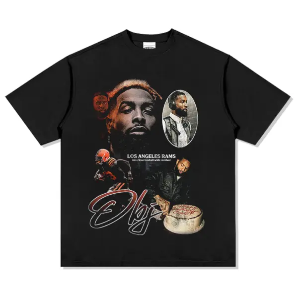 Odell Beckham Jr Tee – Los Angeles Rams Red Script