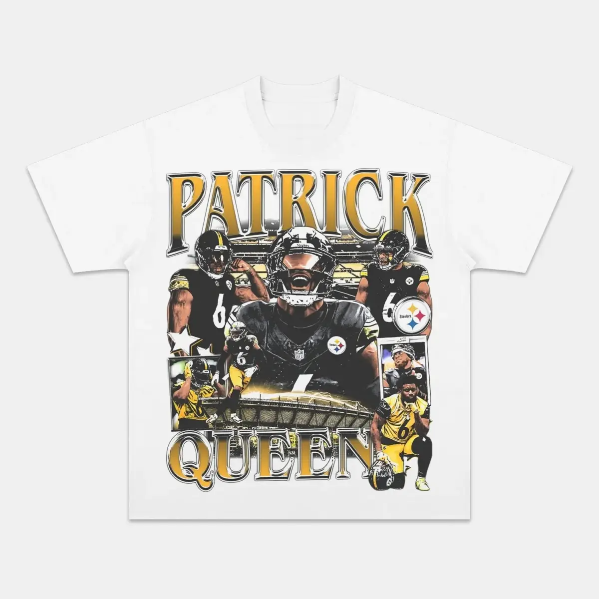 Patrick Queen Pittsburgh Football Vintage Graphic Tee — product image 2