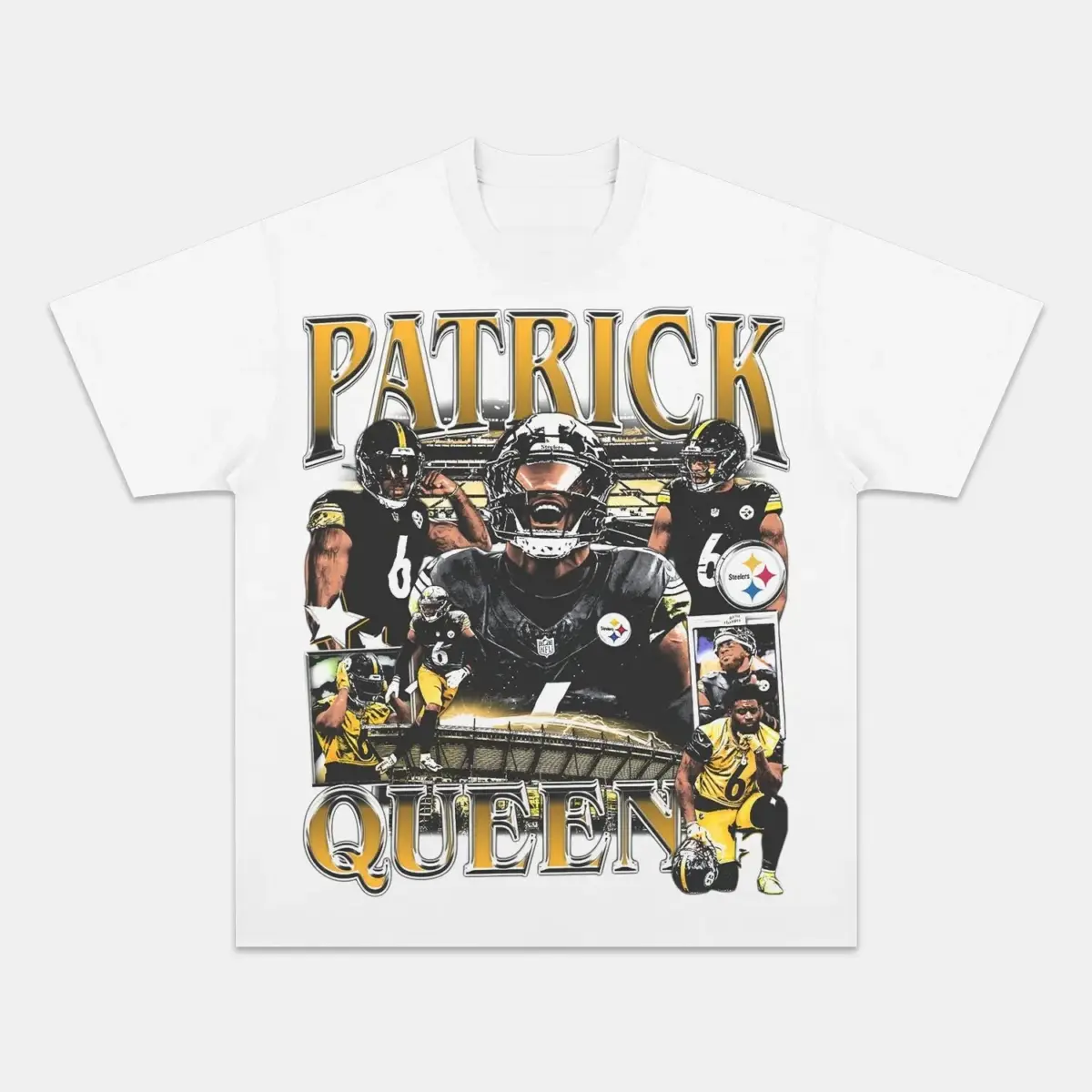 Patrick Queen Pittsburgh Football Vintage Graphic Tee — product image 5