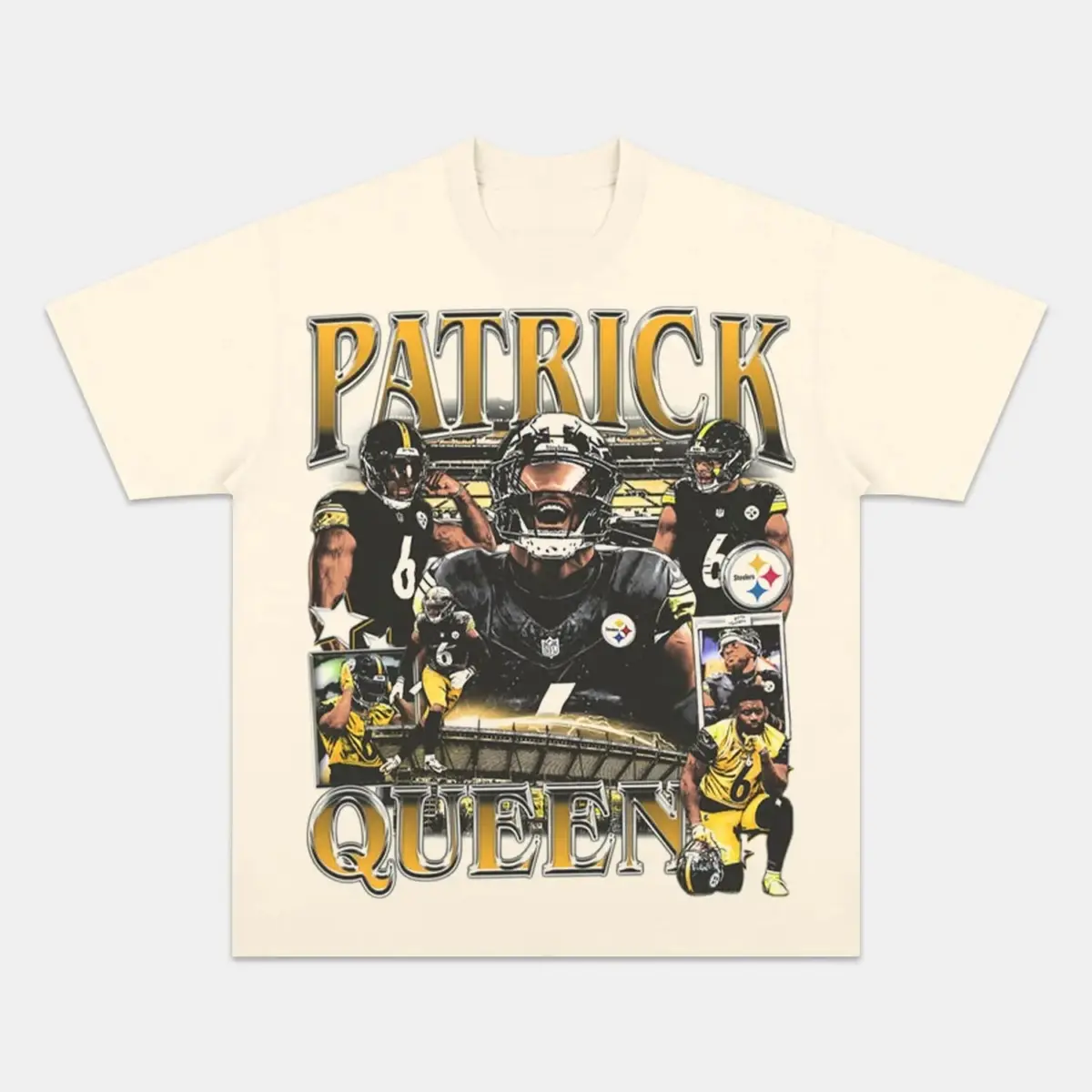 Patrick Queen Pittsburgh Football Vintage Graphic Tee — product image 7