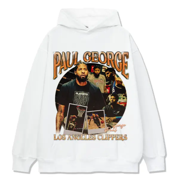 Paul George Hoodie NBA 2024 – Orange Circle Collage