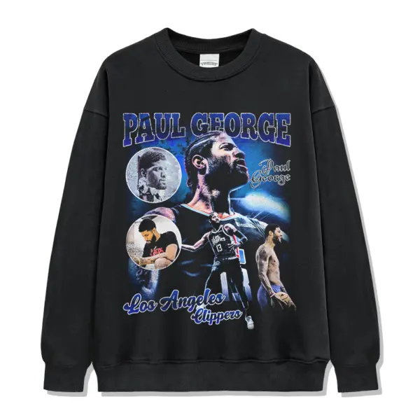 Paul George Sweatshirt NBA – Blue Letters, Clippers Script