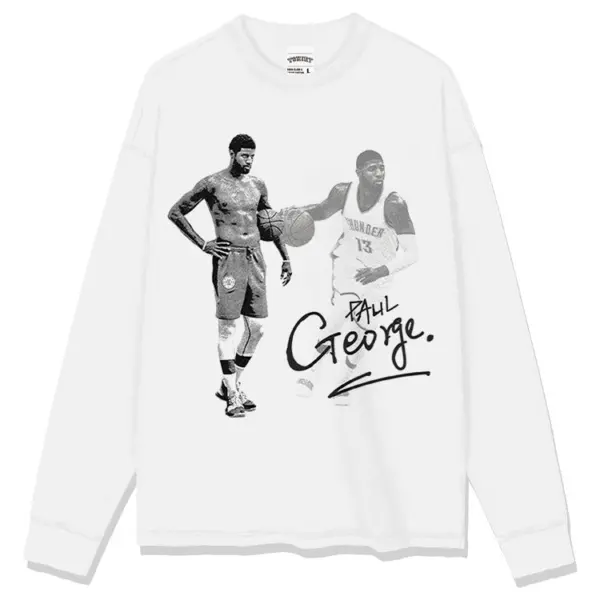 Paul George Sweatshirt NBA 2024 – Two Grey Photos