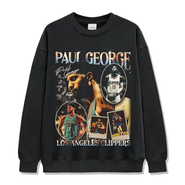 Paul George Sweatshirt NBA 2024 – Sepia Face Collage