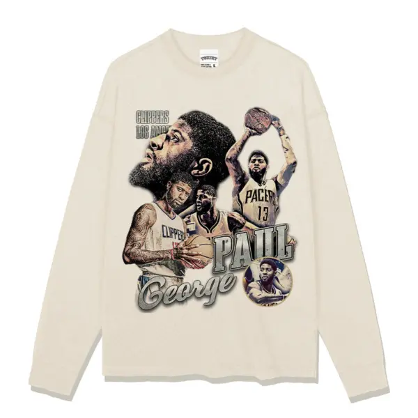 Paul George Sweatshirt NBA 2024 – Grey Face, Pacers Dunk